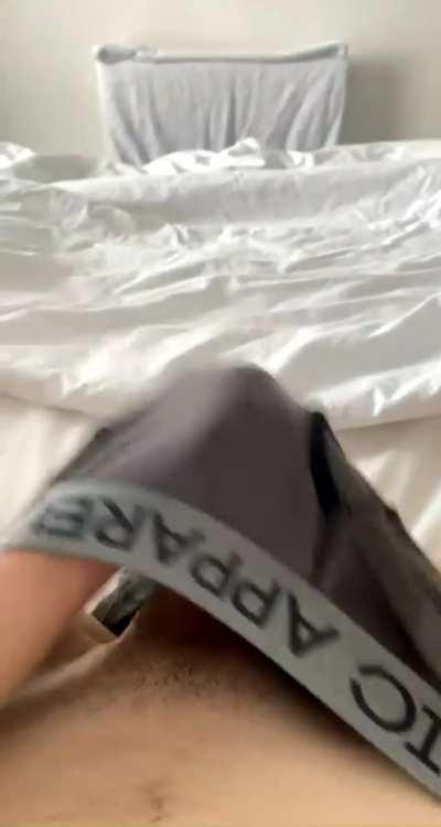 Cumming through my boxers