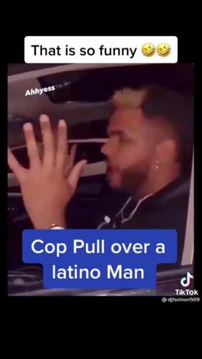 Cop pulls over Latino man