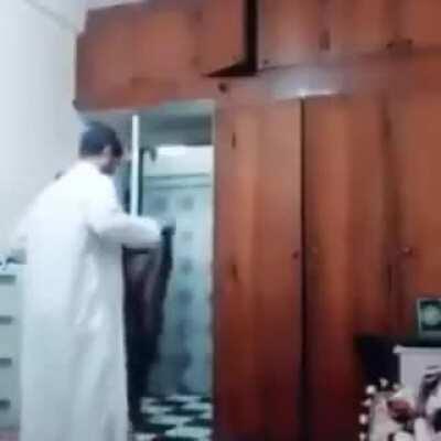 The kid knew that when someone prays, it is forbidden to intentionally interrupt. So what? He thought...