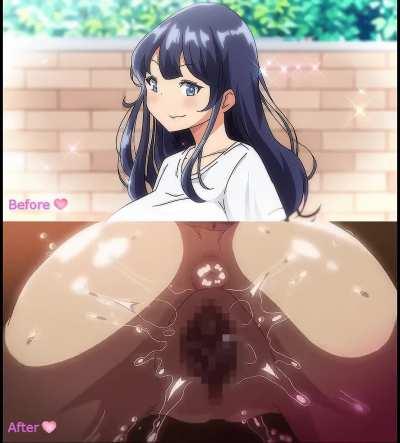 Mom before/after taking cock