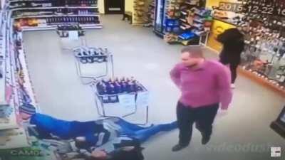 Trying to buy more booze when you're already totally wasted