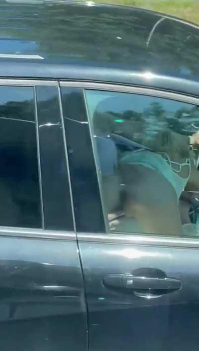 Getting head while driving