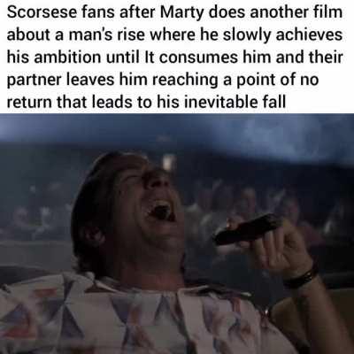 Martin complains that Marvel movies are all the same, yet he does the same movie over and over again... Curious