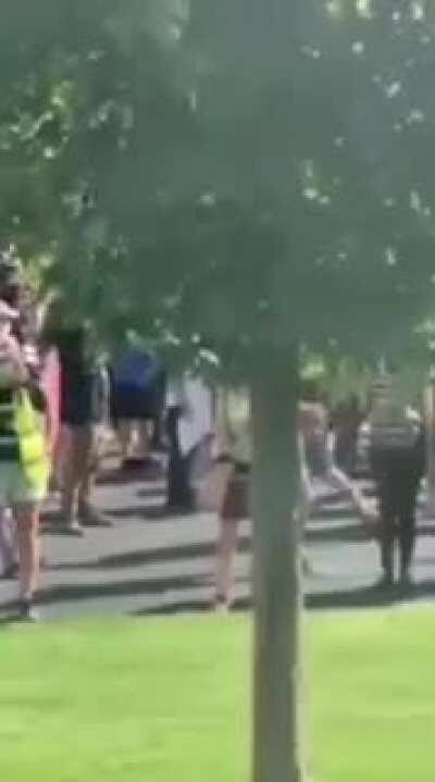 BLM protestors threaten to burn the whole city down and demand white people pay reparations