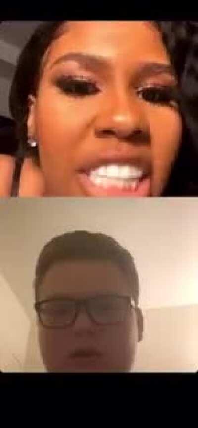 She hosts talent shows on TikTok every Monday. Unfortunately for him it isn’t Monday.