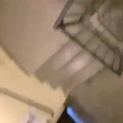POV: Falling phone down the stairs