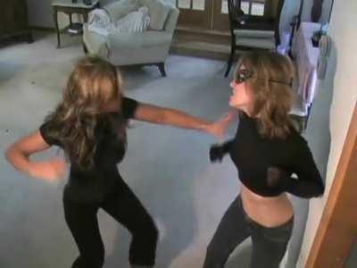 Mature thief practically begging to be be served a belly-beating of justice!