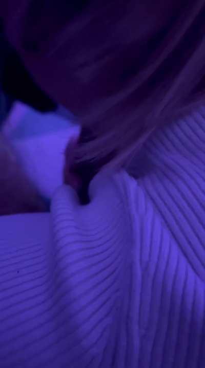 Lil Blond Girl sucks a Big Arab Cock