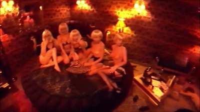 Hardcore Henry (2016), R-Rated, Helga Lovekaty and Uliya Ivanova (boobs, ass, shaved pussy), and others (boobs and ass)