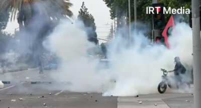 The mostly peaceful protesters chanted, 'Don't engage! Stop!' Protesters threw tear gas canisters back at ICE agents. These protesters have gotten out of hand.