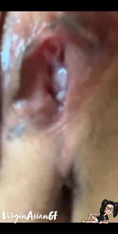 [18f] (WATCH WITH SOUND) Spreading my virgin Japanese pussy and inviting you to 🍒pop my cherry🍒 after...