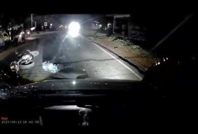 Crazy rider got hit by a car