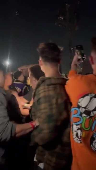 Fight at Travis Scott ASTROWORLD Angle 2 - Guy in breds instigated whole fight and being racist