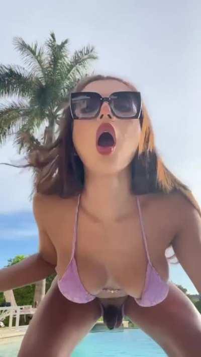 Waiting for you by the pool