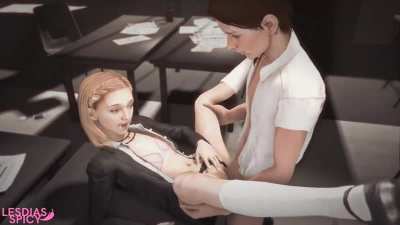 Sarah on her desk (Lesdias)