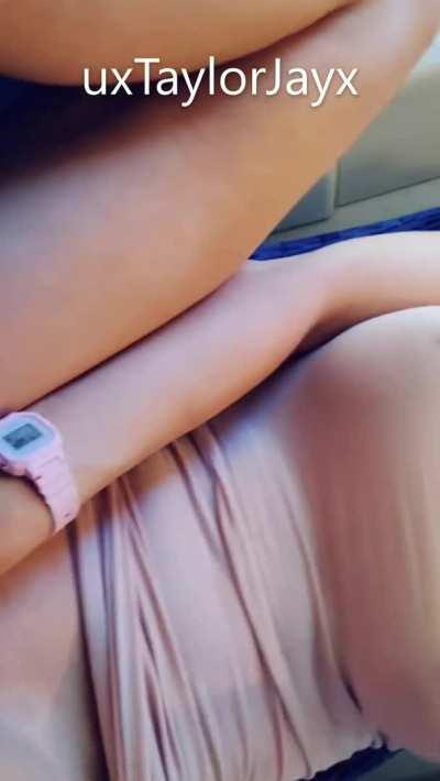 Wearing no panties makes it easier to touch myself on the train but doesn’t make it easier to holy back my moans [GIF]