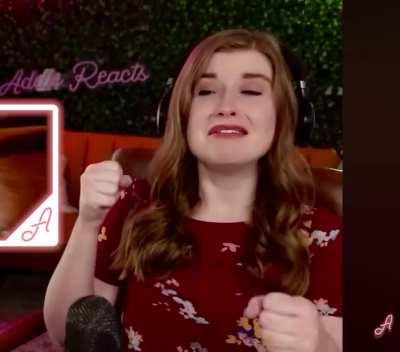 Addie Reacts getting overly excited (sound on)