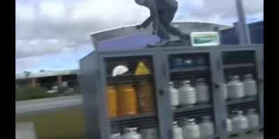 trying to skateboard