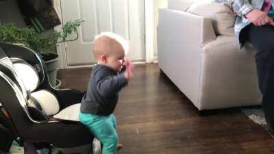 I happened to get my daughters first steps on camera too!