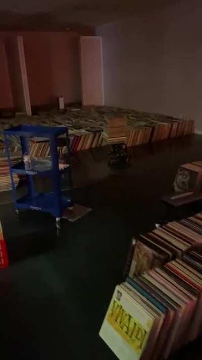 My dad has a vinyl shop and recently bought someone’s collection. Needless to say it’s his biggest haul yet