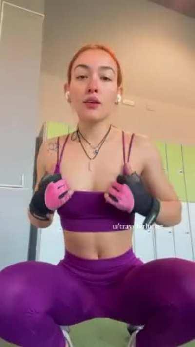 Almost got caught (f)lashing my boobs at the gym!