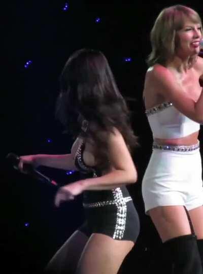 Selena Gomez and Taylor swift bumb and grind show