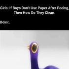 PSA on how boys clean up after peeing