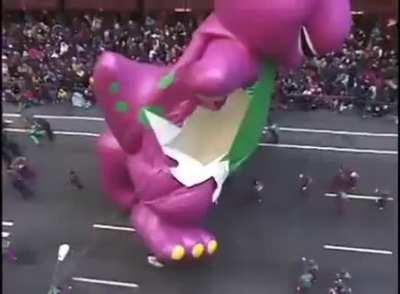 I love you... You love me... There's a huge hole in Barney!