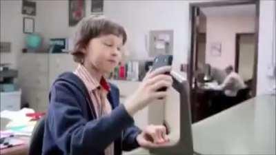 he's just putting them on