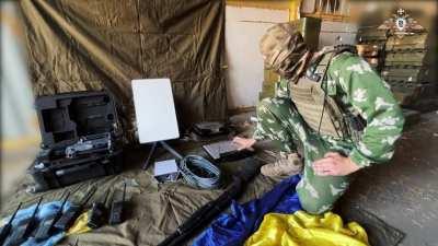 RU POV: During the offensive in the Maryinsky direction, the STARLINK terminal was seized and mass graves of Ukrainian soldiers and foreign mercenaries were discovered.