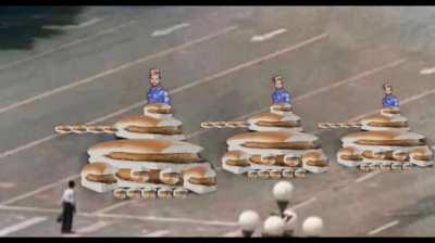 Nothing happened on June 4th, 1989 at Tiananmen Square. As seen in the popular photo, 