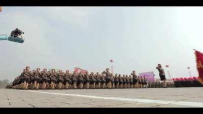 North Korean Military marches to Dubstep