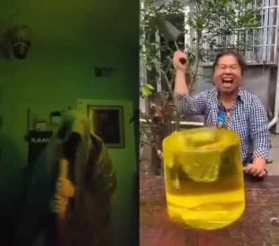 woman's turns to witch for a seconds