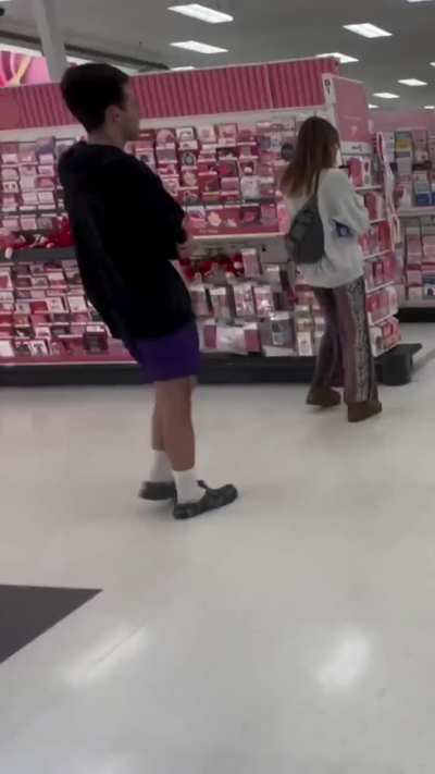 Guy Brings Horse Into A Target