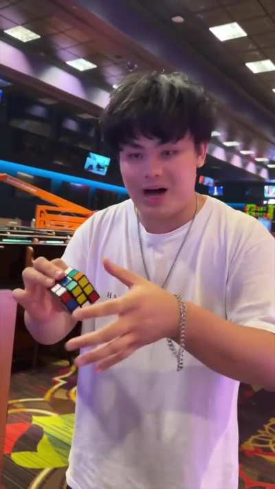 Casually reorganizing his fingers!