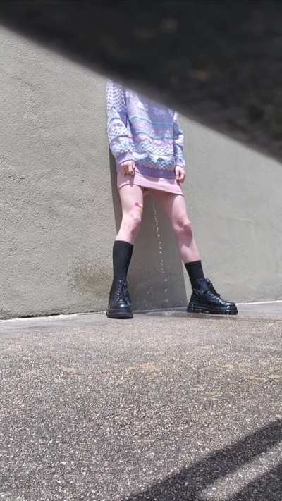 Yet another public skirt pee
