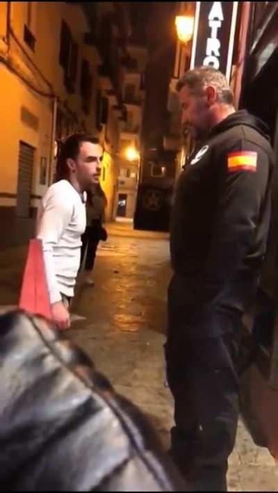 To harass a bouncer while drunk...