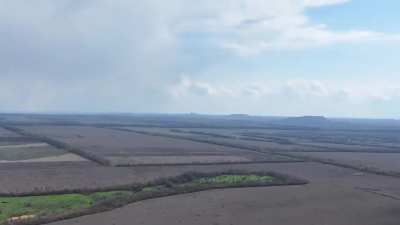 Rare view of a drone watching both rocket launch from 2 Russian helicopters, as well as the impacts - Fighterbomber TG