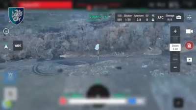 Ukrainian Marines from 37th Brigade assault Russian dugout with Oshkosh M-ATV, one marine throws IED inside, near Kurakhove