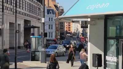 I caught a cool action scene from the movie next St Pauls