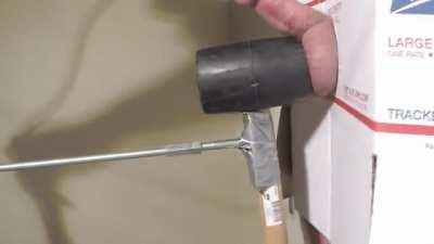 Machine hammer smashes my balls