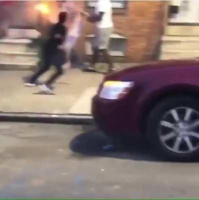 Assault by fireworks on a shirtless man [Baltimore, MD]