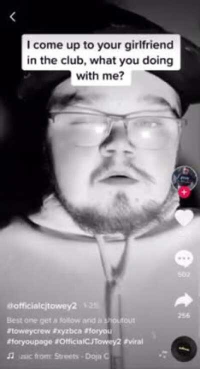 He’s working so hard to succeed with that wink