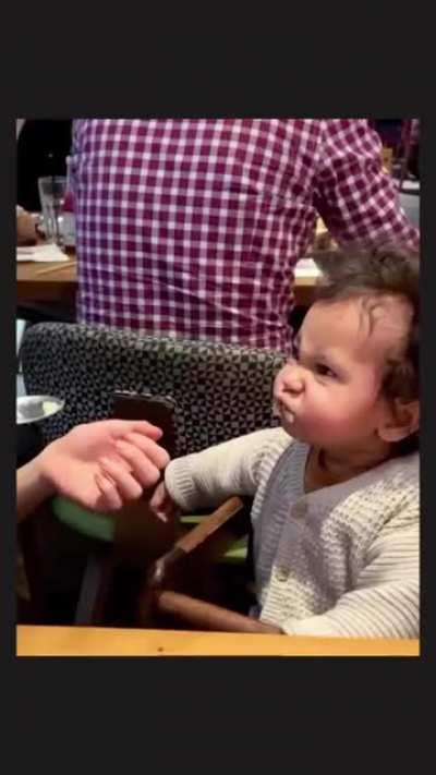 Don't mess with this baby's food