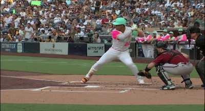 [Highlight] Soto strikes out on a foul tip after review, originally called a HBP on a 3-2 count.