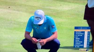 Adam Hadwin Hits Ball Into Water, Club Follows