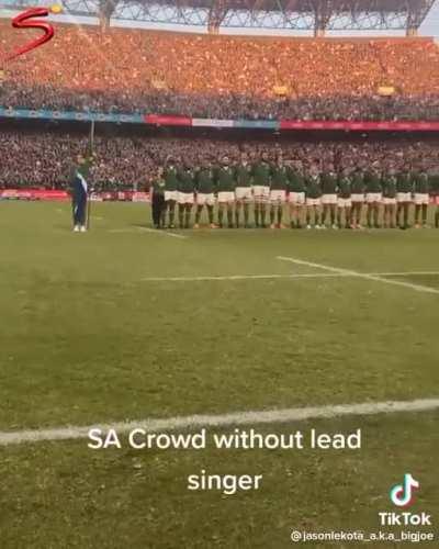 The National Anthem this weekend without the volume of the lead singer drowning out the crowd