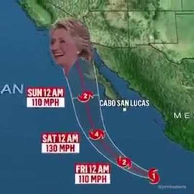 Hurricane Hilary on its way to California