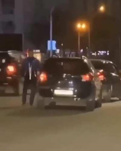 HMFT after jumping in the middle of the road