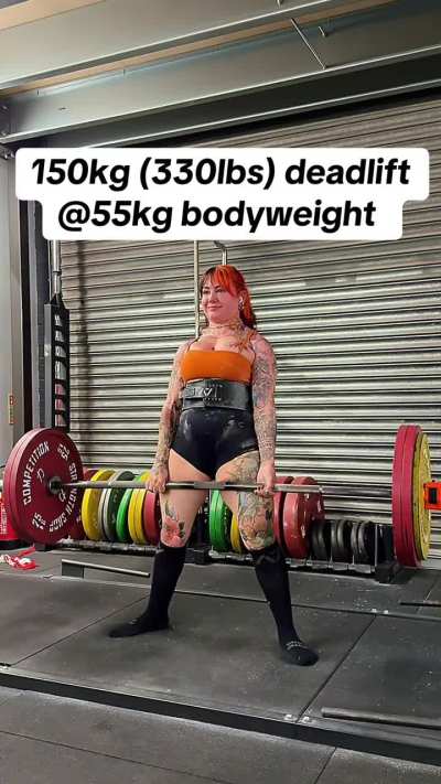 150kg (330lbs) @55kg bodyweight! Finally hitting some juicy numbers again
